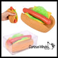 Curious Minds Toys - Stretchy and Squishy Hotdog Stress Ball - Doh Filled Buns and Stretchy Toppings