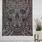 Sunshine Joy - Grey Skull Tapestry Dorm Hippie Gray Tapestries Packaged