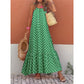 Ekartini - Flounce Print V-Neck Loose Maxi Dress