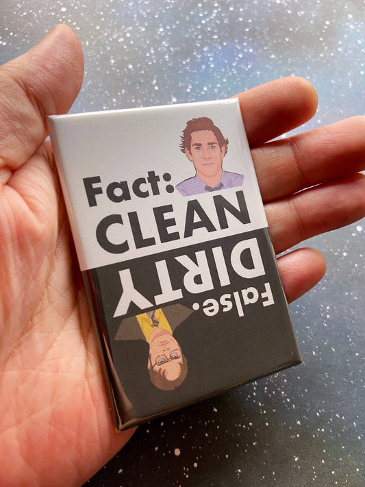 The Office Dirty/Clean Dishwasher Magnet  -Jim and Dwight
