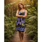 DK Hawaii - Floral Hibiscus Monstera Woman's Summer Dress