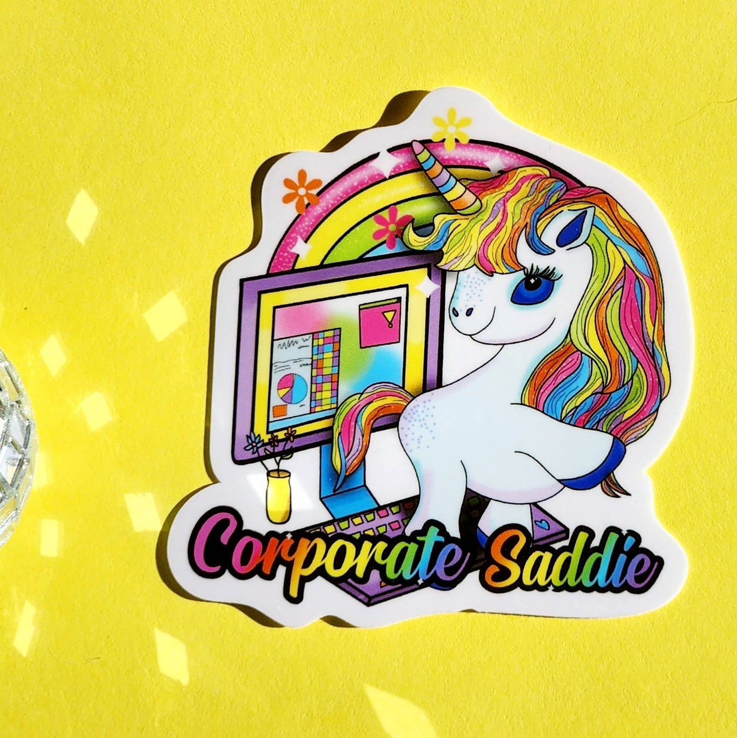 Corporate Saddie Sticker