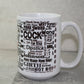 110 Different Ways to say Penis // 15 Oz. Ceramic Mug