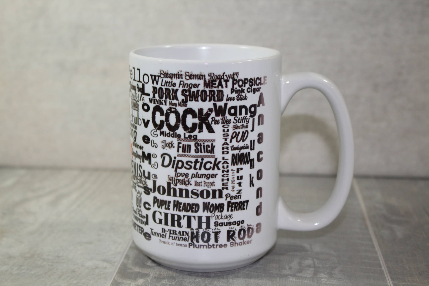 110 Different Ways to say Penis // 15 Oz. Ceramic Mug