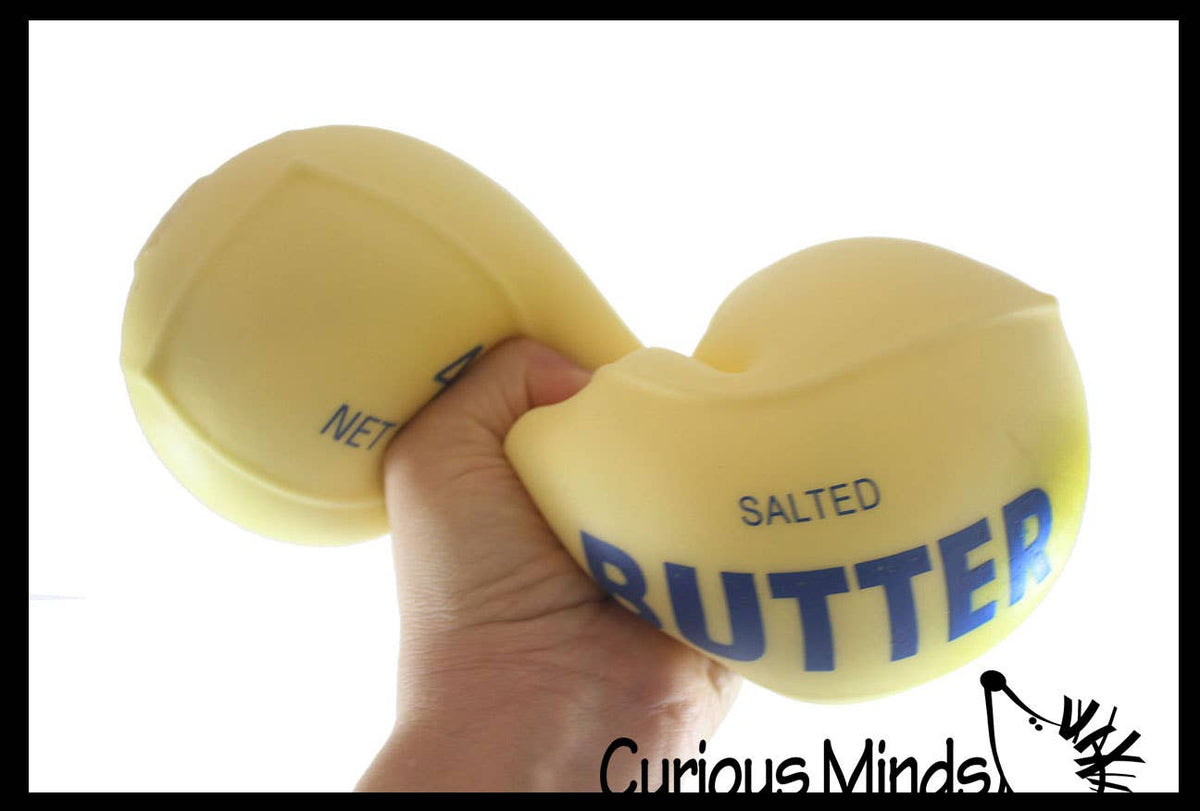 Curious Minds Toys - 1 Jumbo Butter Squishy Squeeze Stress Ball Soft Doh Filling