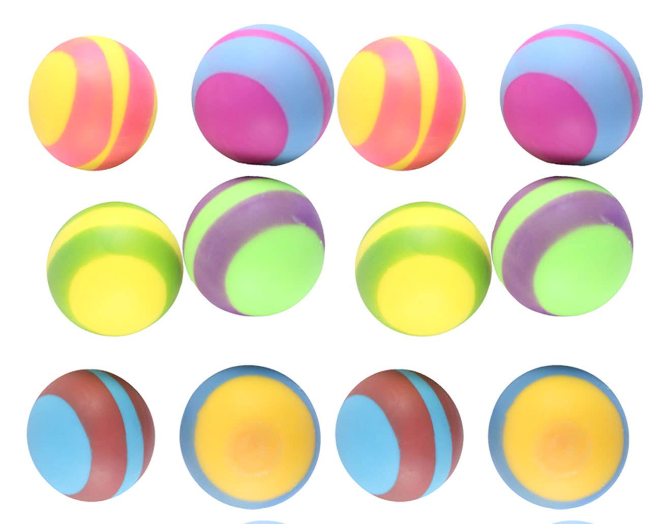 Striped Soft Doh Filled 2.5" Stress Ball - 1PC