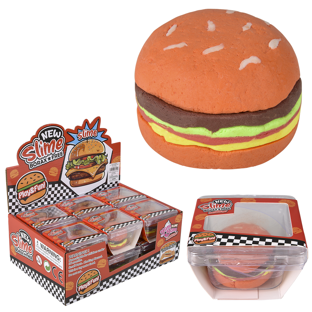 3.2" CHEESEBURGER CLAY SLIME 1PC