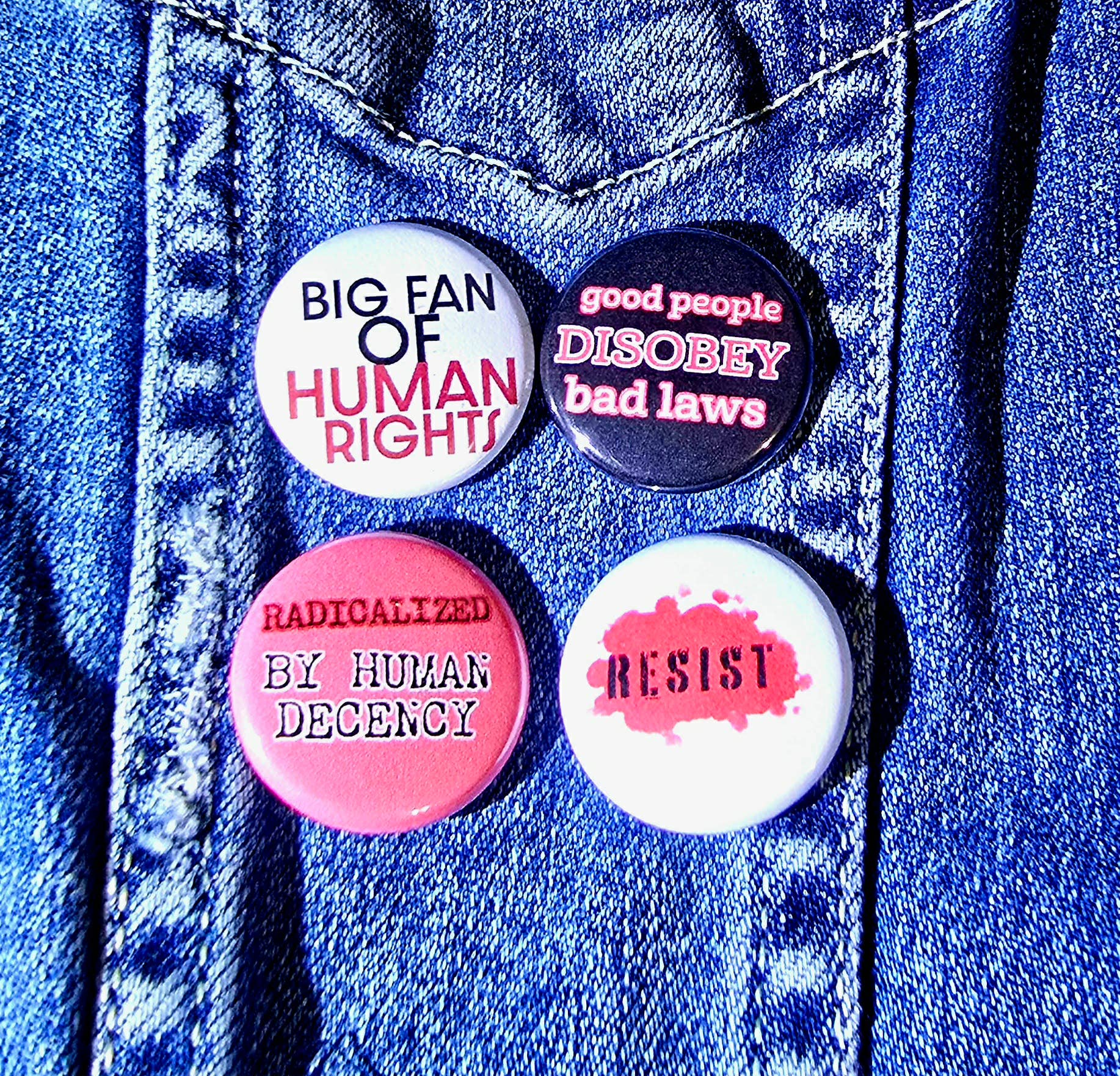 Femmearchist - Resist Set of One Inch Buttons – Snark Gifts