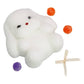 Fuzzy Maltese Dog Mochi Squishy Bag - 1 PC