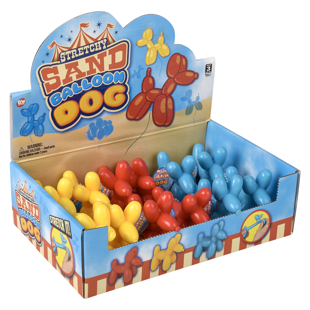 3.5" STRETCHY AND SAND BALLOON DOG  1PC