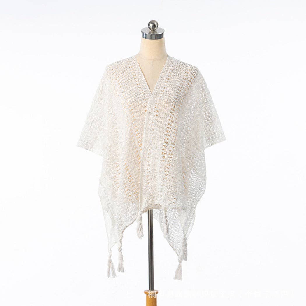 Funkyrel® Atzbranding Limited - Crosa - Vintage Boho Knit Cardigan Cover-Up