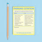 Parking Citation Nifty Note Pad (Pastel Version)