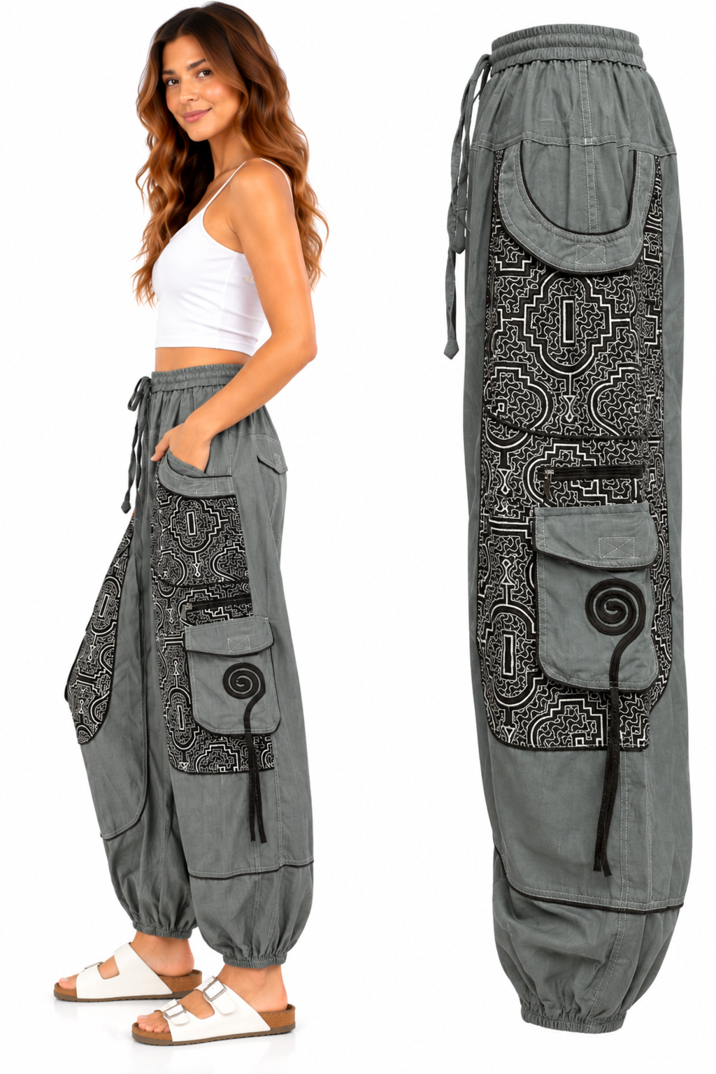Rising International Inc - Emb Pocket Boho Pant RB11