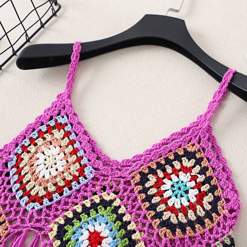 Funkyrel® Atzbranding Limited - Crosa - Bohemian Crochet Camisole Tank Top