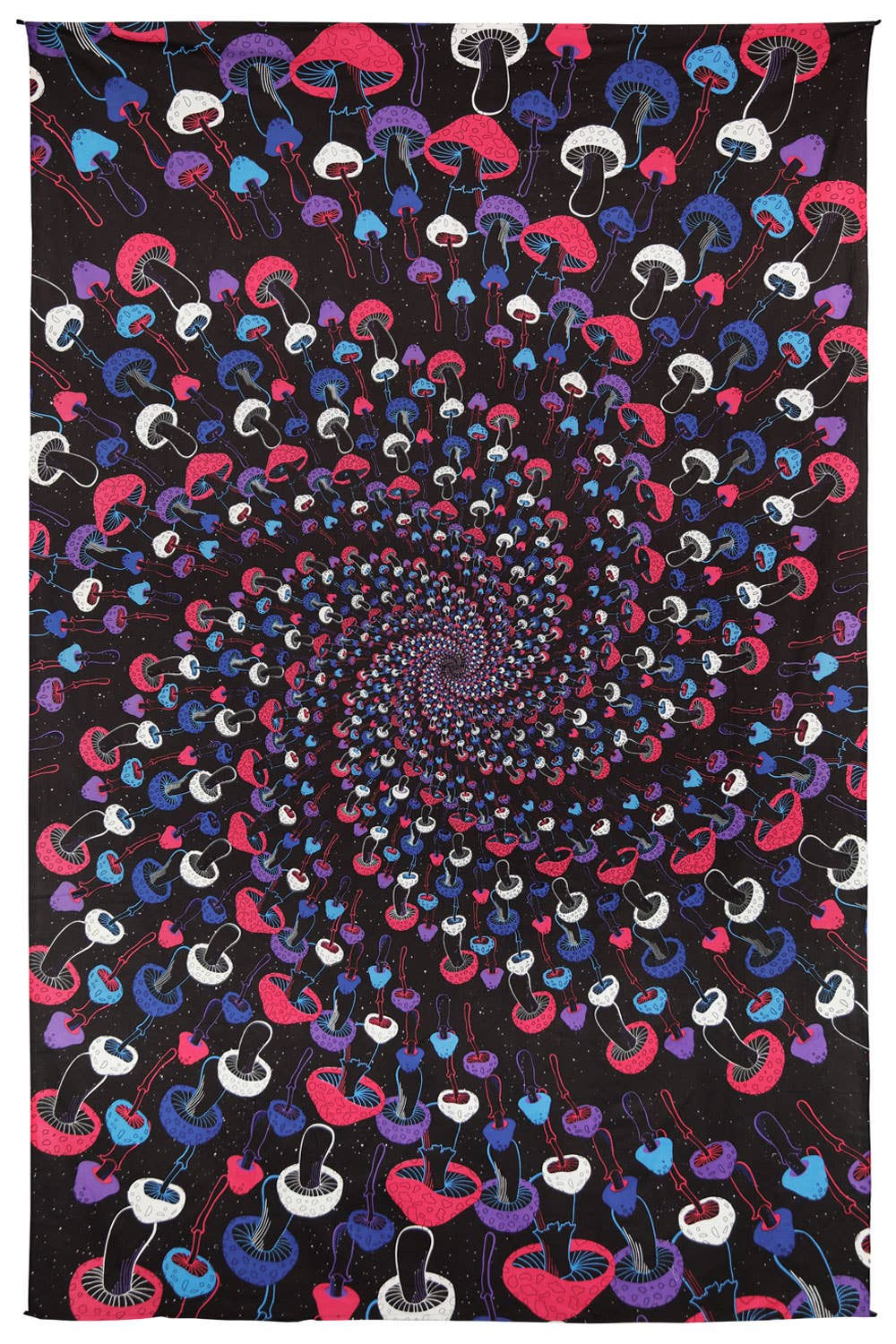 Sunshine Joy - 3D Glow in the Dark Tapestry Mushroom Spiral Tapestries