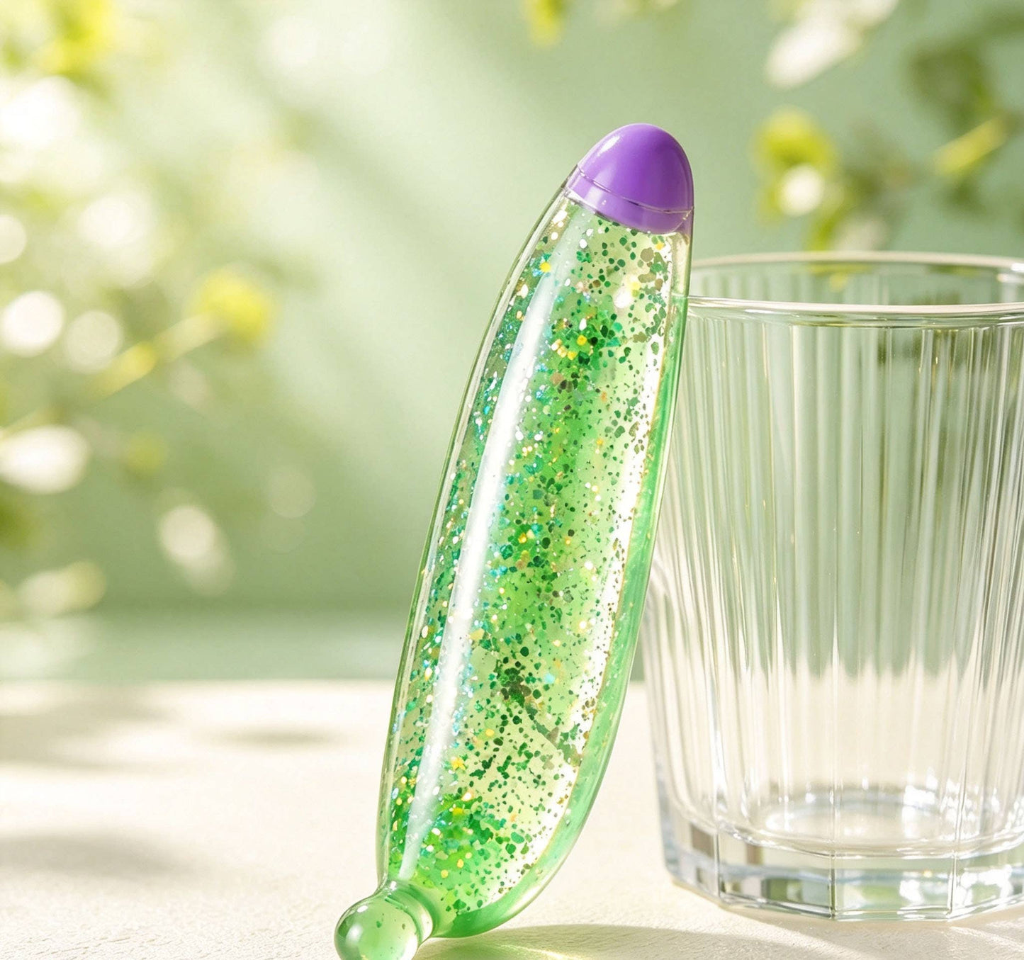 Eagle Crest Industries Inc. - Glitter Banana TPR Squishy Stress Relief Fidget Toy