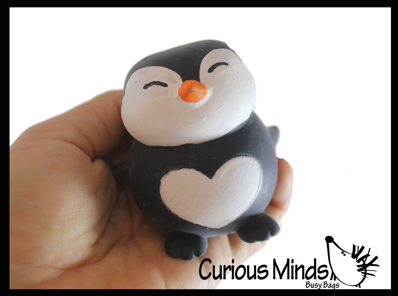 Curious Minds Toys - 1 Marshmallow Penguin Animal Stress Balls - Ultra Soft Knead