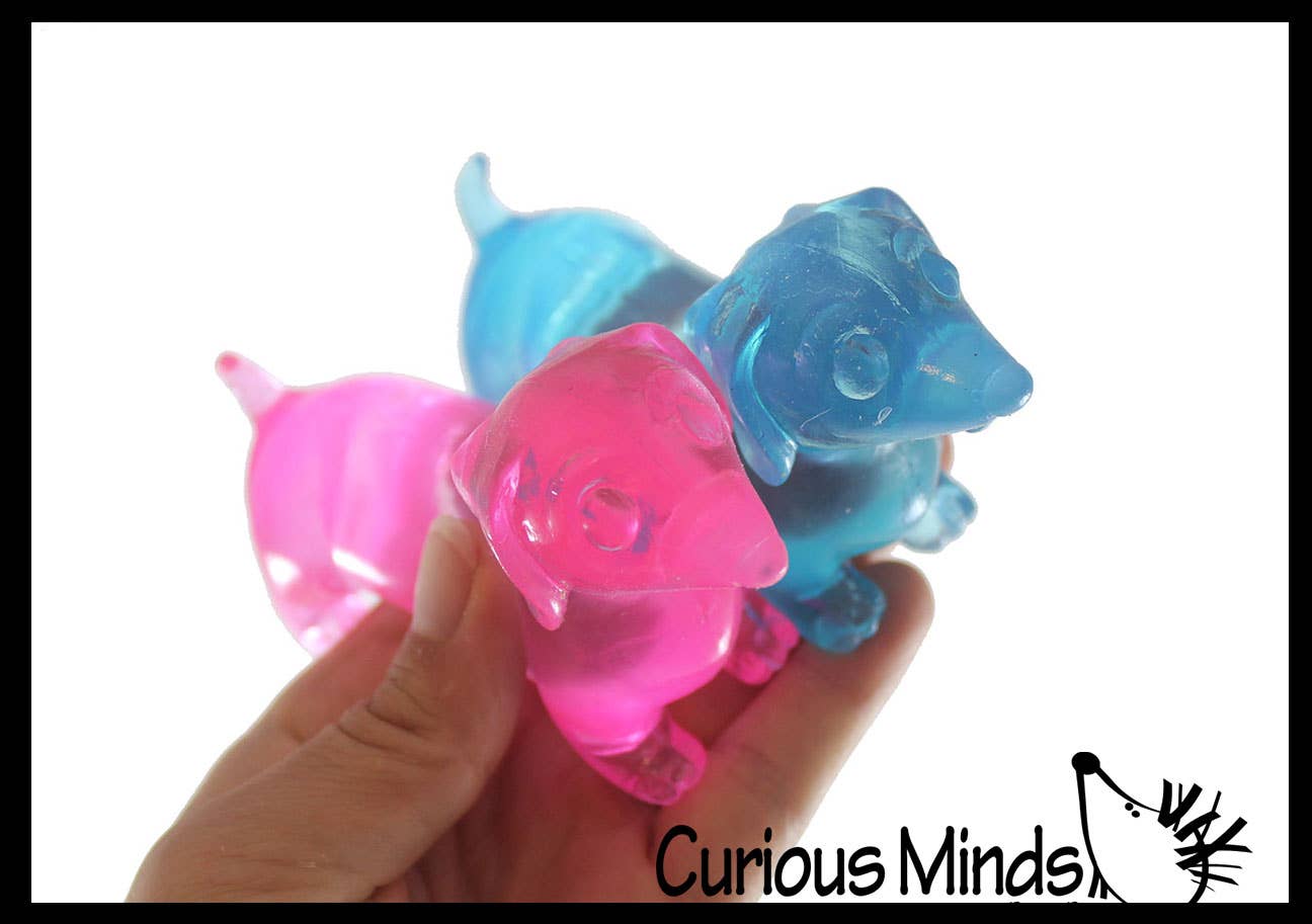 1 Sugar Dachshund Dog - Thick Glue/Gel Syrup Toy