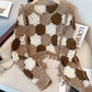Funkyrel® Atzbranding Limited - Crosa - Floral Pattern Hollow Knit Sweater
