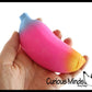 1 Random Rainbow Colored Squishy Sand Banana Toy