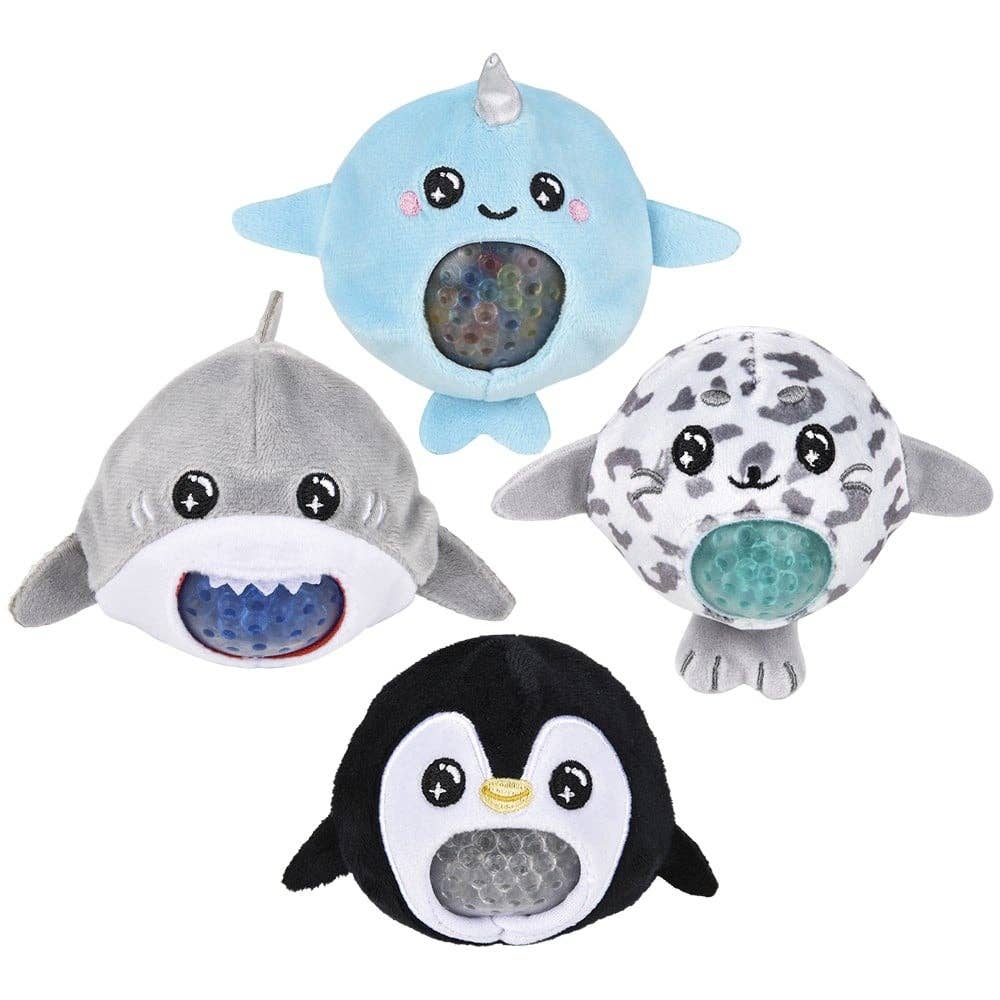 3" Sealife Squeezy Bead plush Toy 1PC