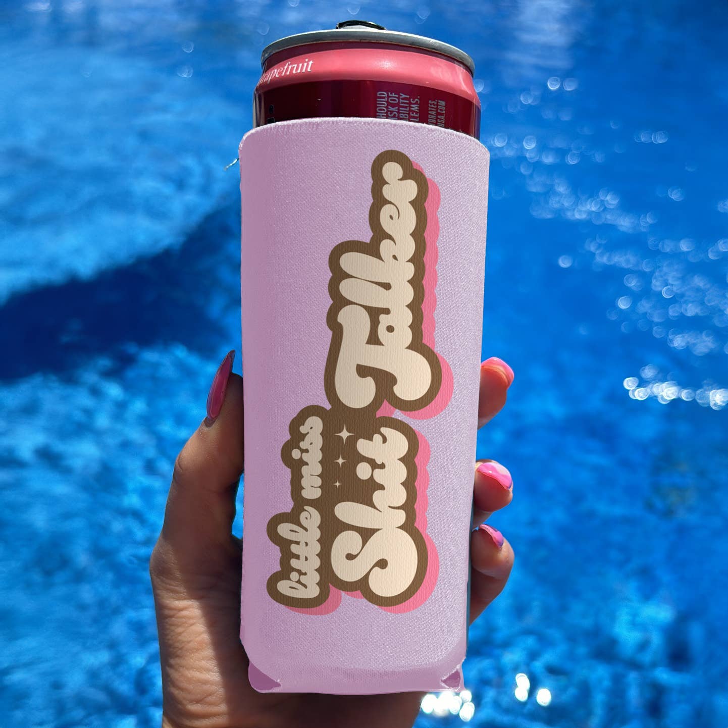 Little Miss Shit Talker - Funny Drink Koozie