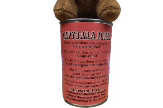 Steve the Canned Capybara | Stuffed Animal Plush w/Jokes