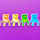 Mini Rainbow Froggy Chair Sticker Packs