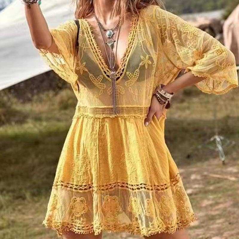Funkyrel® Atzbranding Limited - Sexy Loose Beach Cover-Up Dress