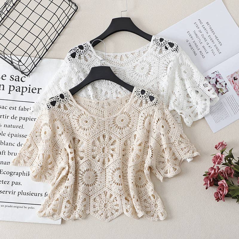 Funkyrel® Atzbranding Limited - Crosa - Crochet Hollow Out Cardigan for Women