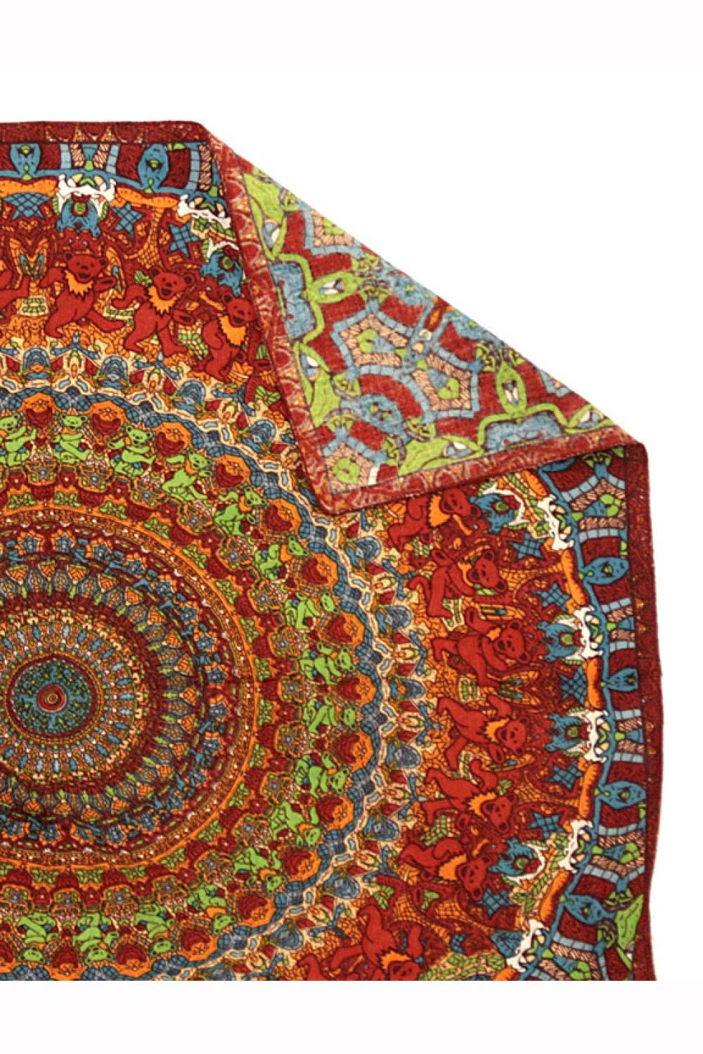 Sunshine Joy - Grateful Dead Vibrating Bears Bandana 22x22