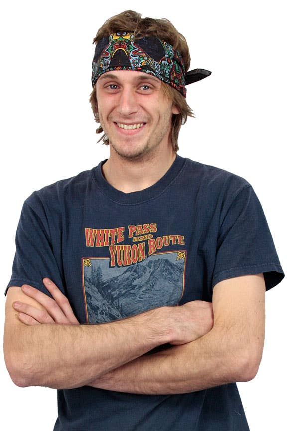 Sunshine Joy - 3D Bandana Psychedelic Skull Black