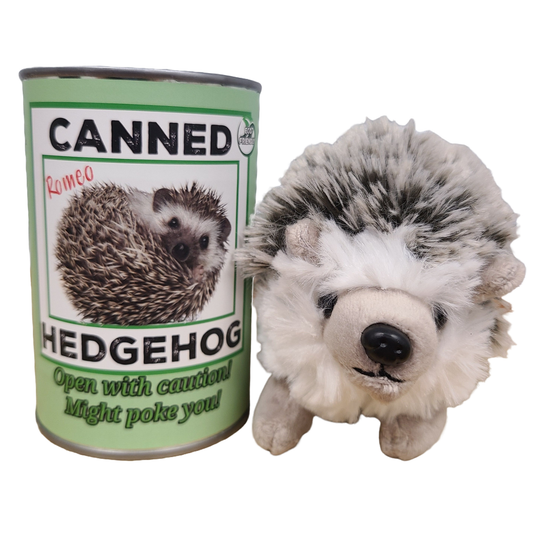 Canned Hedgehog | Stuffed Animal Plush w/Funny Jokes