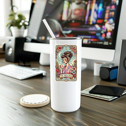 Tired Mom Tarot Vinyl Sticker