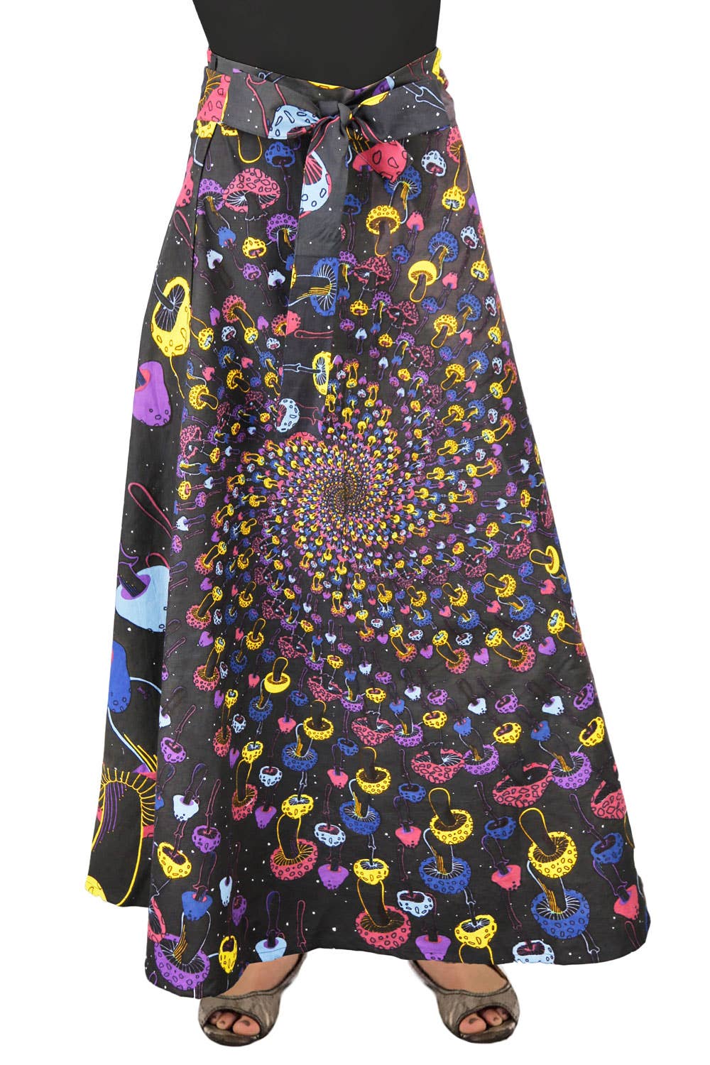 Wrap Skirt With Zip Pocket Magic Mushroom -NWT