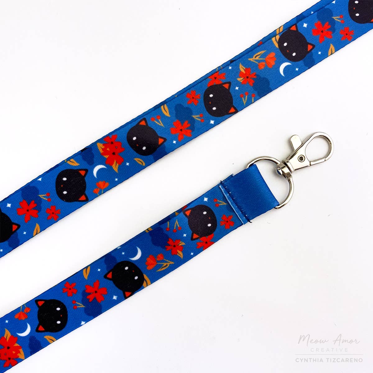 Midnight Cat Lanyard