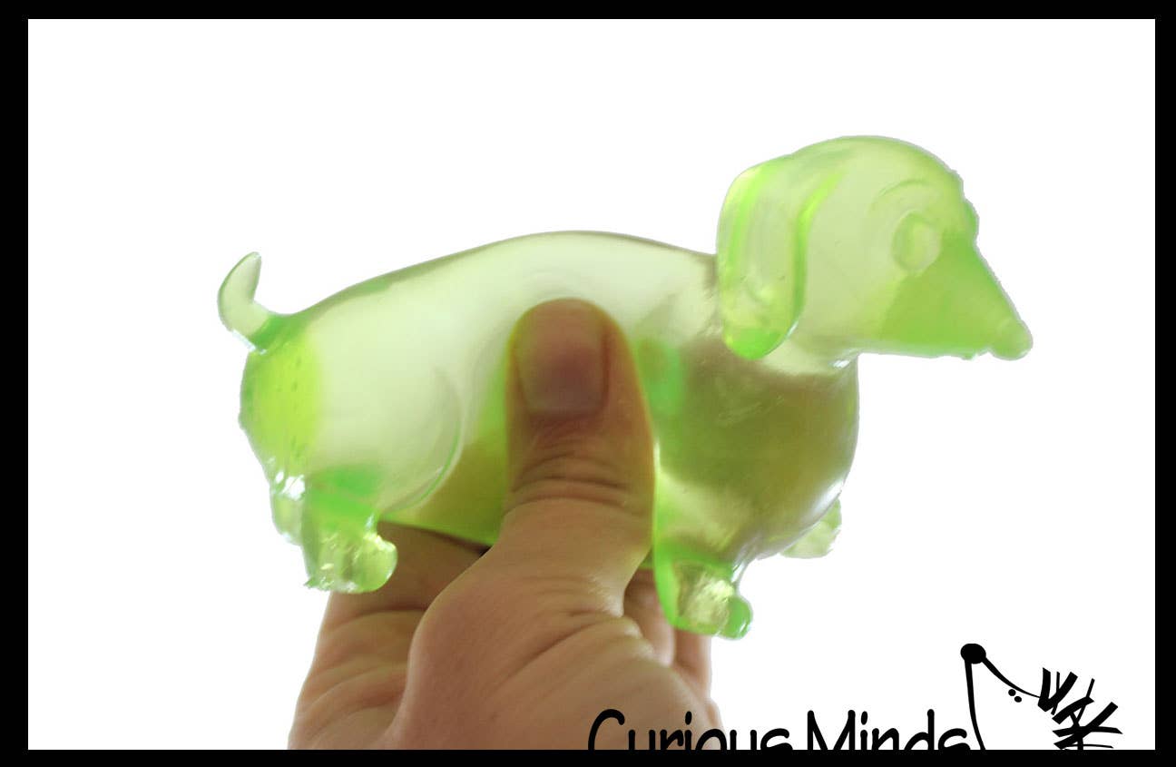 1 Sugar Dachshund Dog - Thick Glue/Gel Syrup Toy