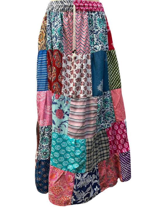 Rising International Inc - Cotton Multi Patch Long Festival Skirts MB29