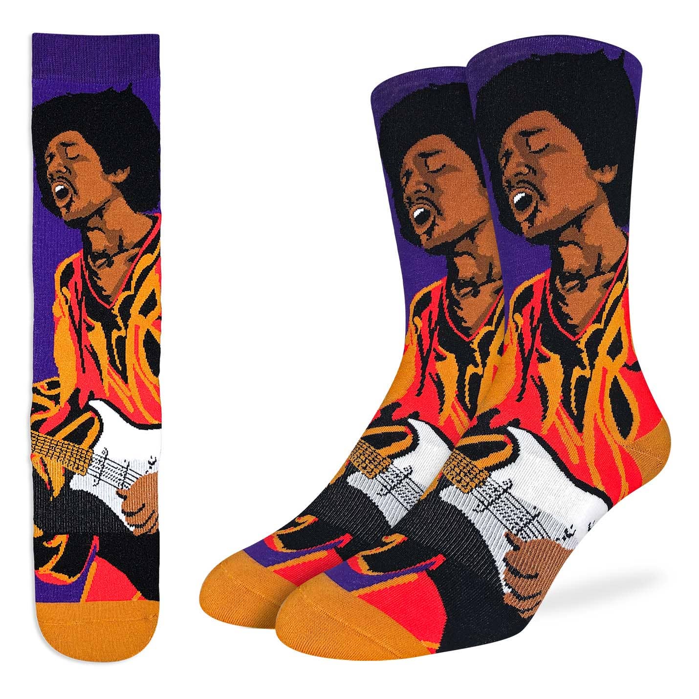 Good Luck Sock - Men's Jimi Hendrix Rocking Out Socks [CLEARANCE]