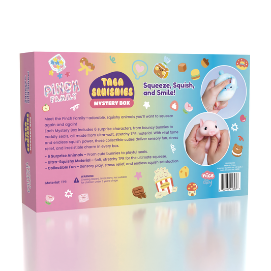 Pinch Family: Taba Animals Super Squishy Toys Mystery Box-6 Taba Squishies per box!