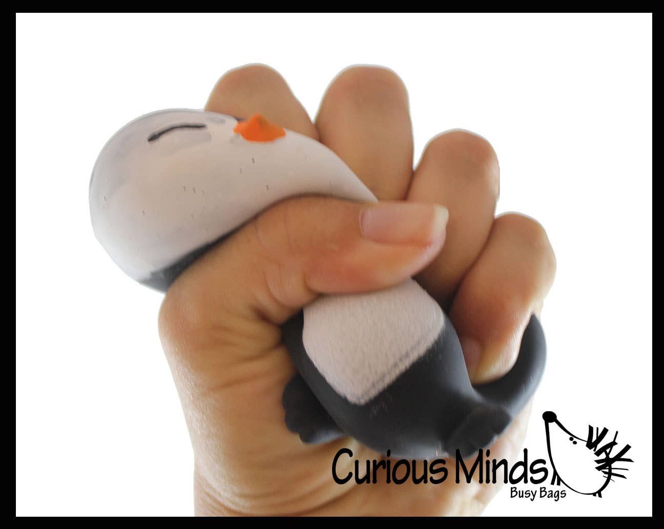 Curious Minds Toys - 1 Marshmallow Penguin Animal Stress Balls - Ultra Soft Knead