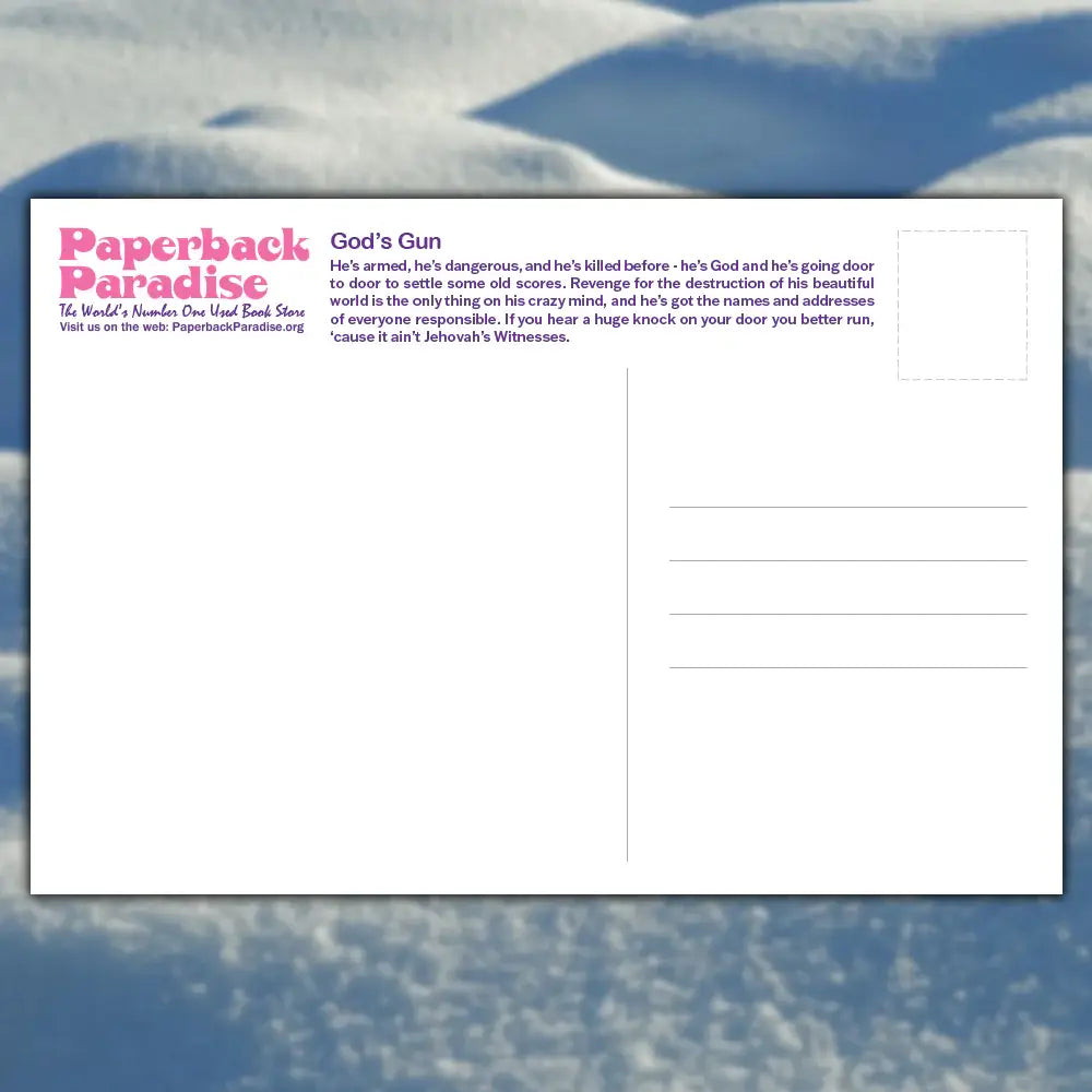 Paperback Paradise - God's Gun Postcard