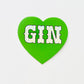 The Silver Spider - Gin sparkly Heart Sticker restaurant bar gifts