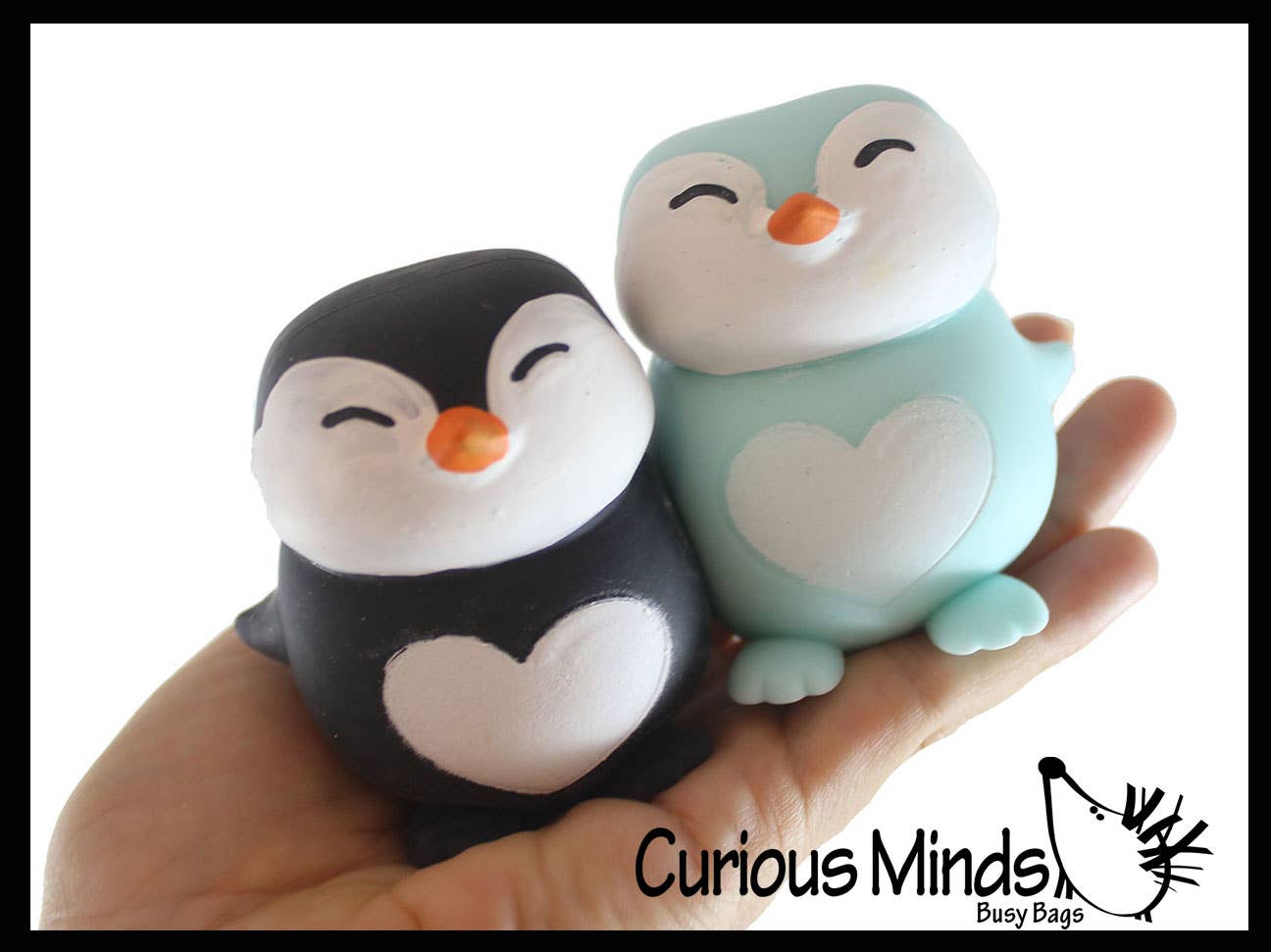 Curious Minds Toys - 1 Marshmallow Penguin Animal Stress Balls - Ultra Soft Knead