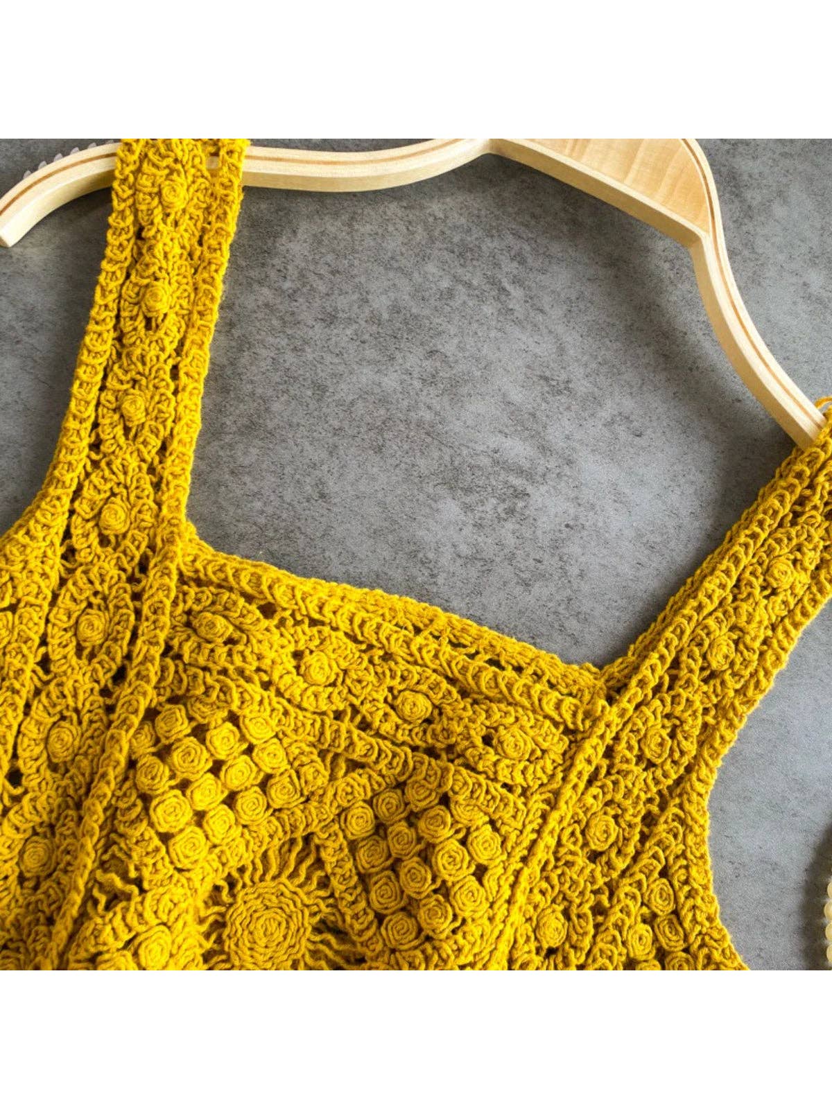 Funkyrel® Atzbranding Limited - Crosa - Vintage Crochet Camisole Tank Top