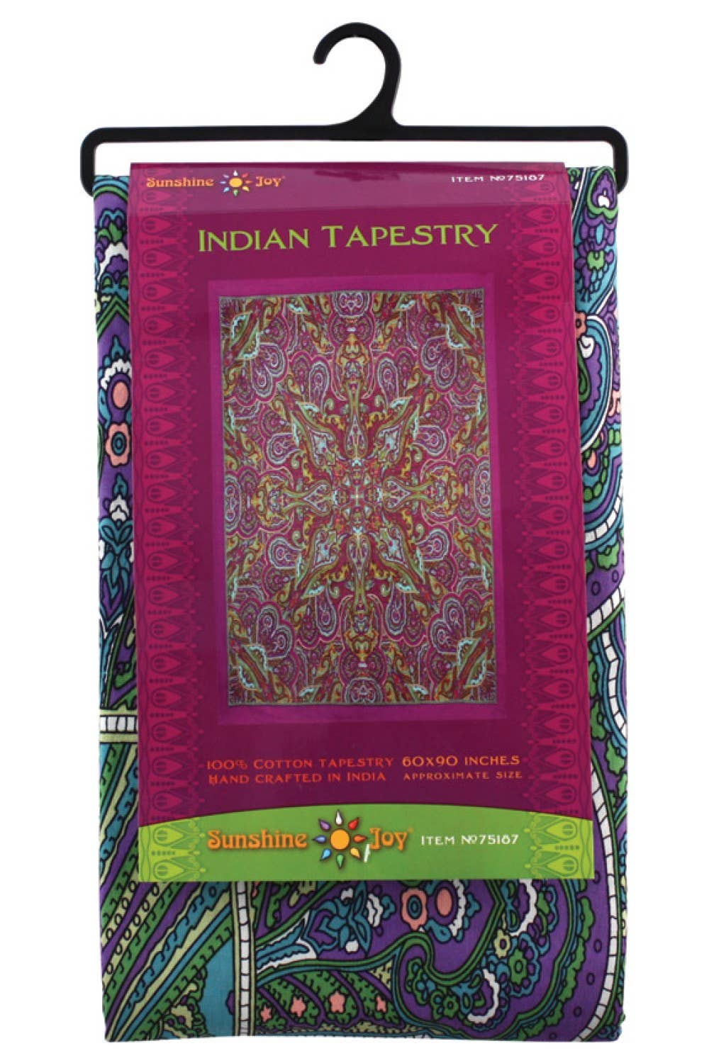 Sunshine Joy - 3D Tapestry Kaleidoscope Paisley Hanger Packaged Tapestries