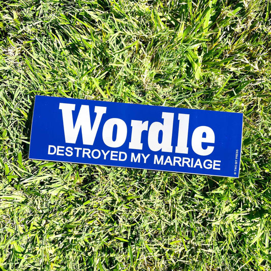 Word Game Destroyed My Marriage Bumper Sticker