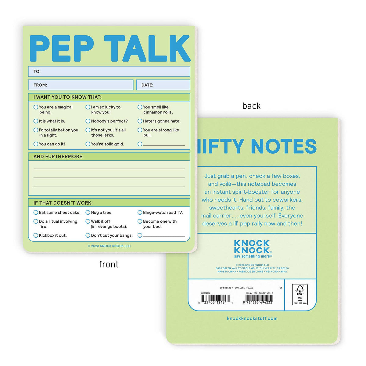 Pep Talk Nifty Note Pad (Pastel Version) – Snark Gifts
