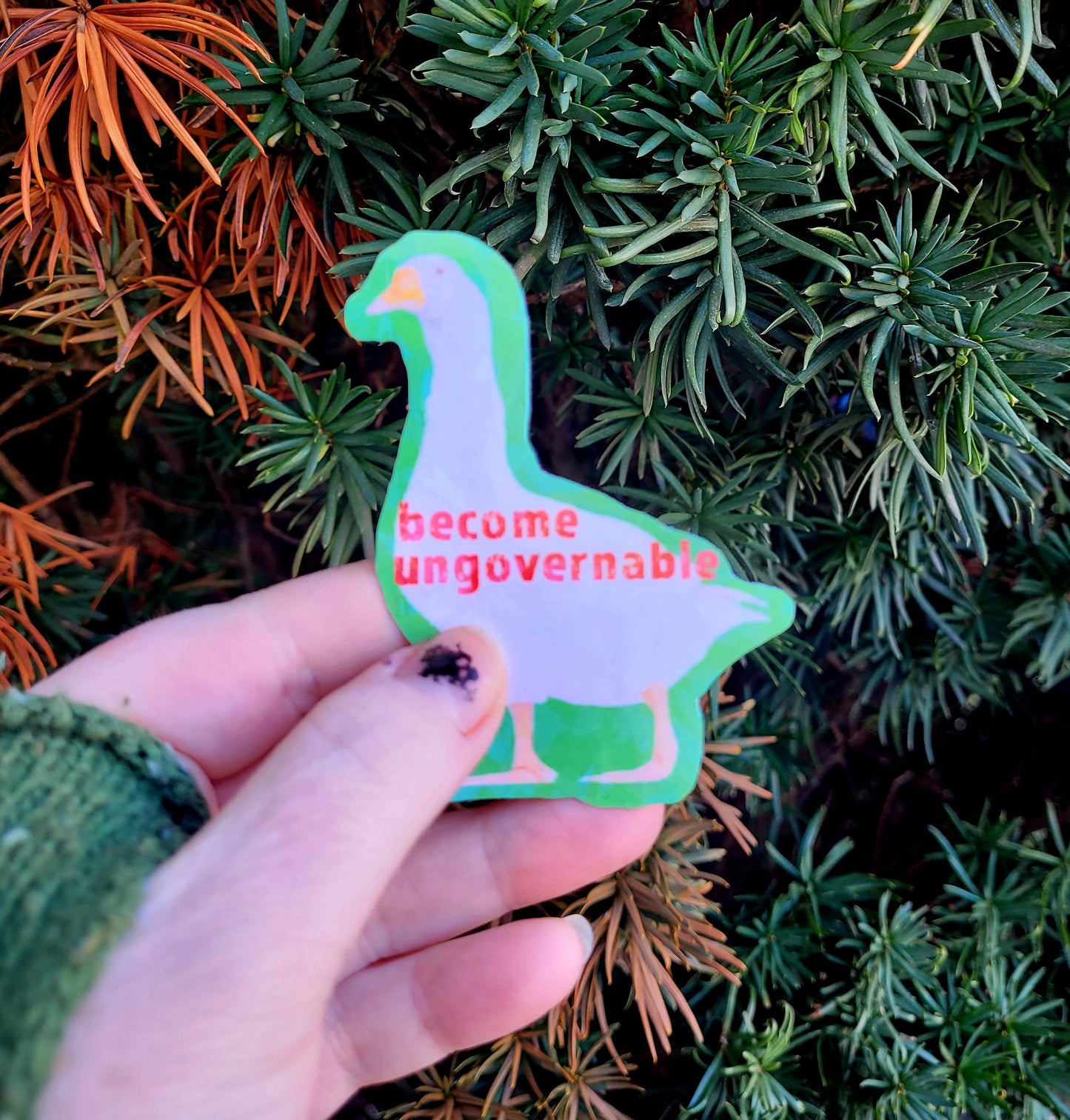 Femmearchist - Become Ungovernable Goose Sticker