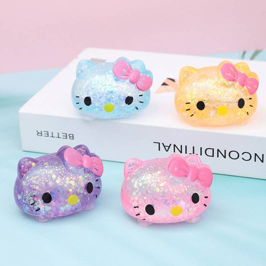 Maltose Glitter cute kitten squishy toy-Random Color 1Pc